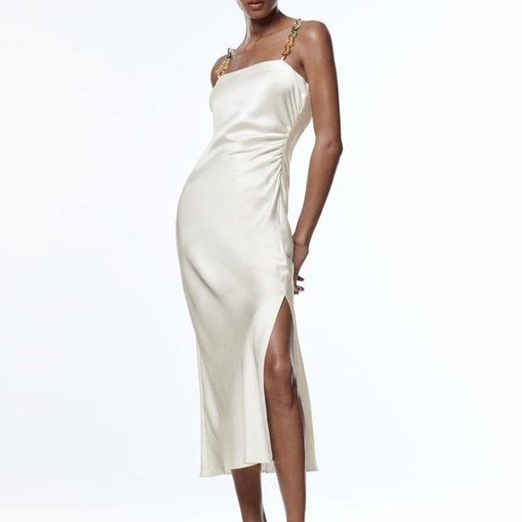 Zara White Blouse with Classic Collar - Picture 1 of 6